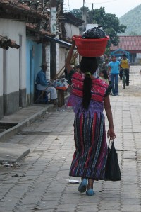 Lady walking in San Andres